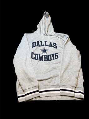 Dallas Cowboys Hoodie Mens XL Gray NFL Ultra Game Embroidered Sweatshirt